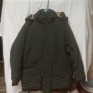 Cabela's Premier Northern Goose Down Dark Green Hooded Coat